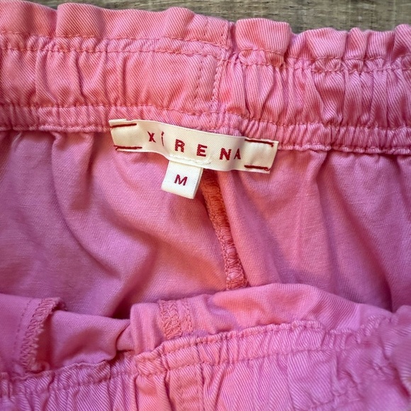 Xirena Rex Pant in Splash of Pink Medium Pull on Elastic Waist White Stripe - Picture 4 of 7